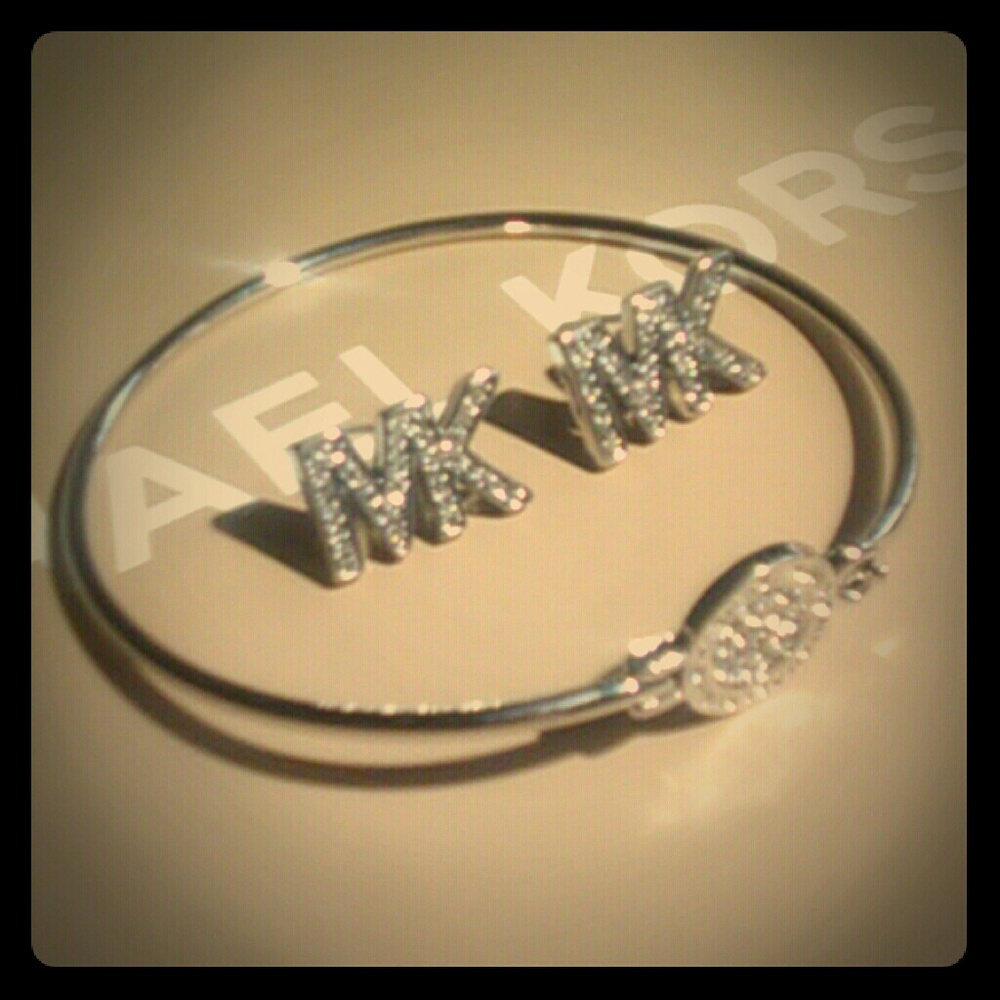 Michael Kors Silver Pave Logo Set